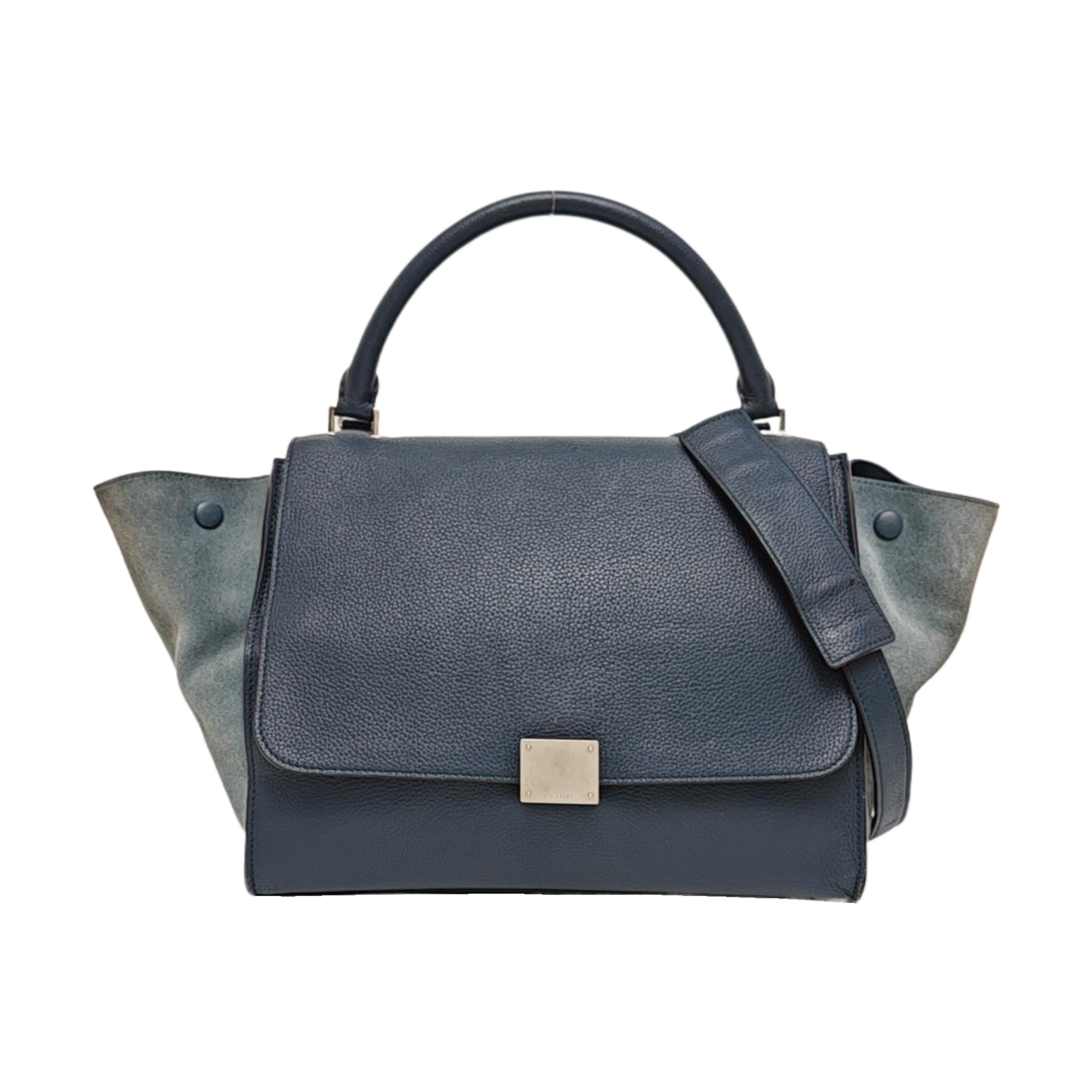TRAPEZE Medium Calfskin Blue