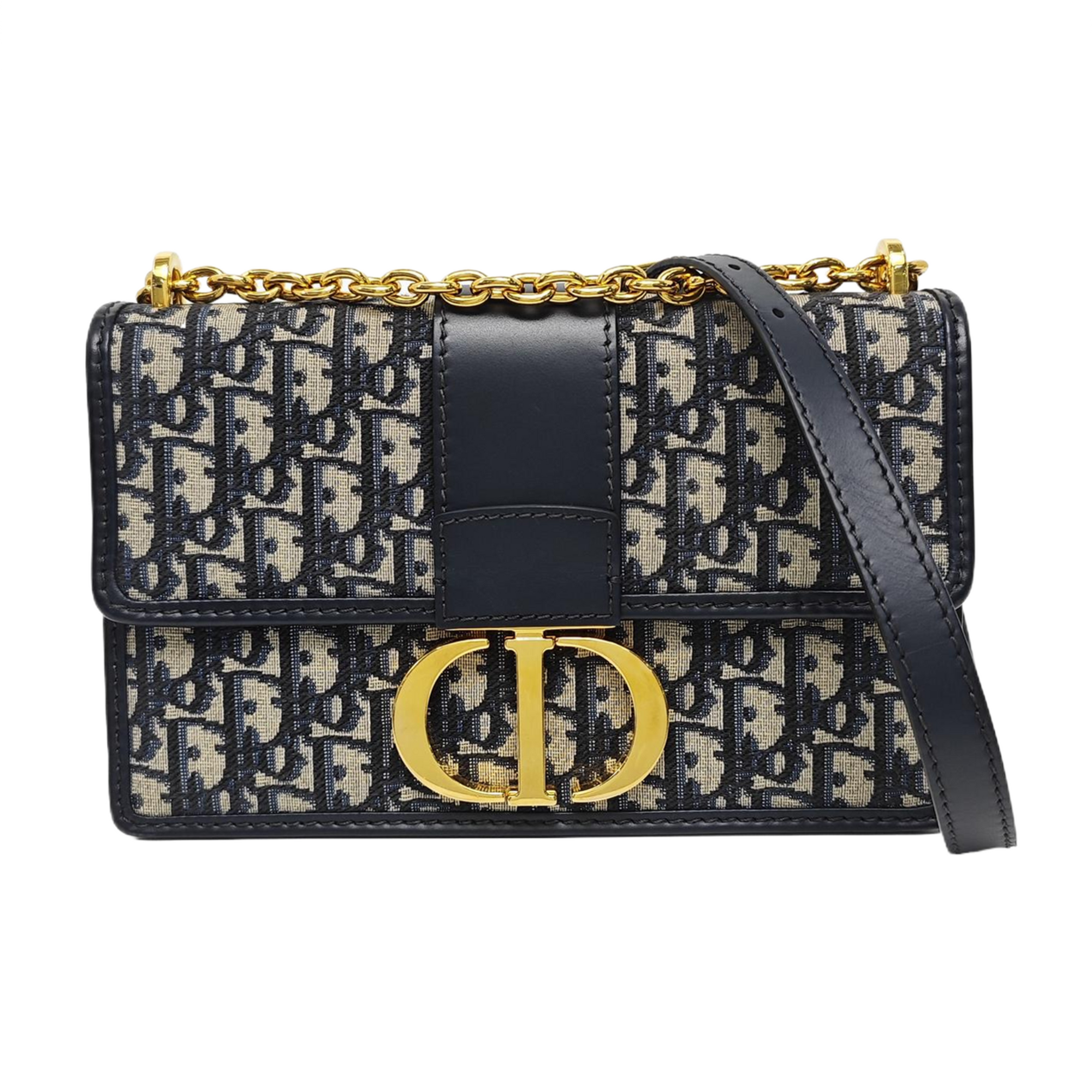 30 Montaigne Oblique Canvas Blue