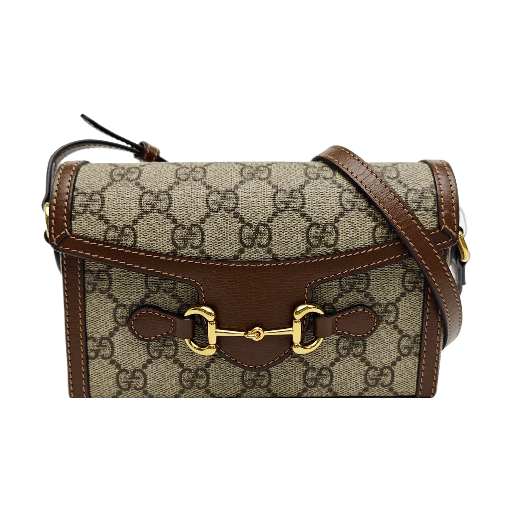 Horsebit 1955 Mini Monogram Coated Canvas Beige