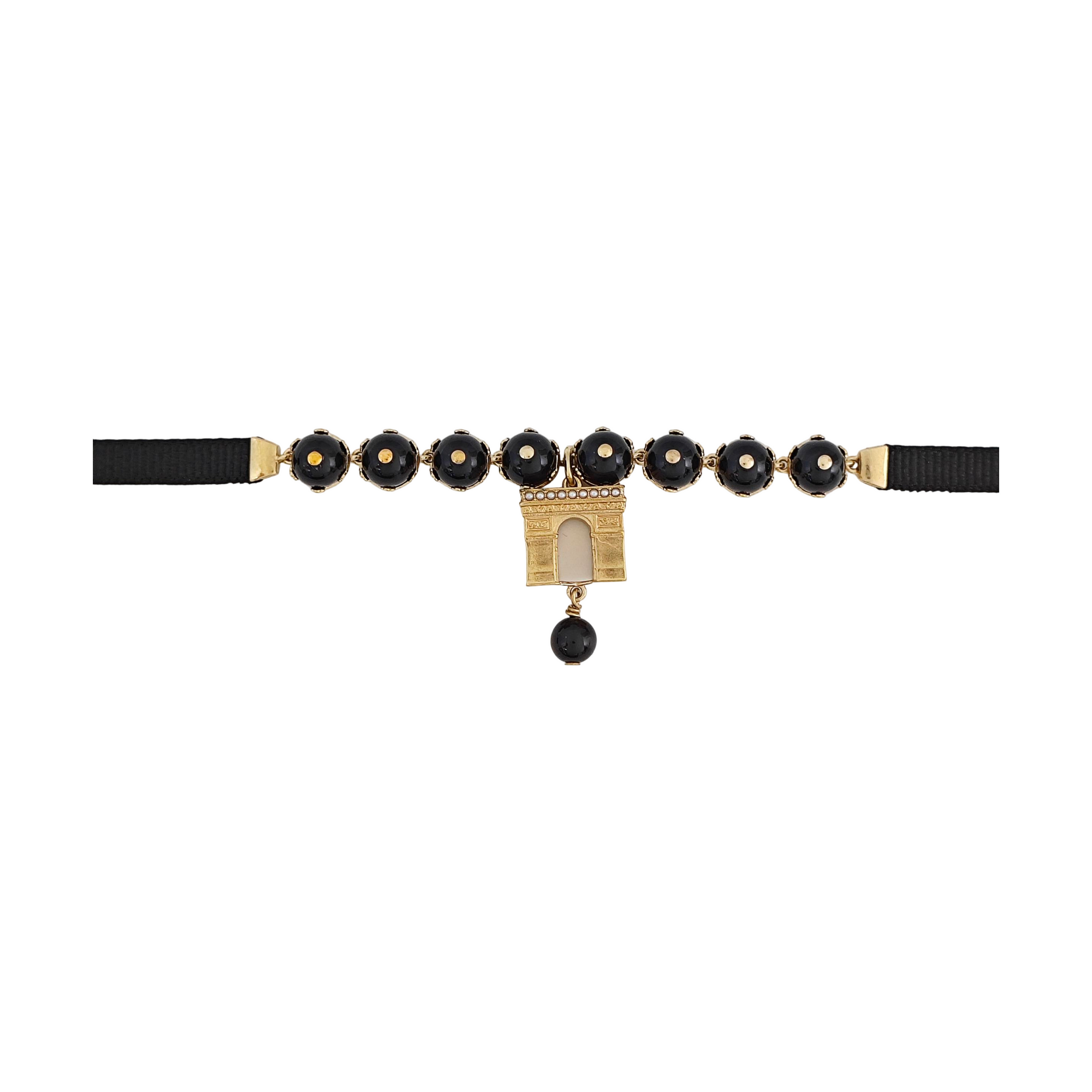 Fabric Black Necklace