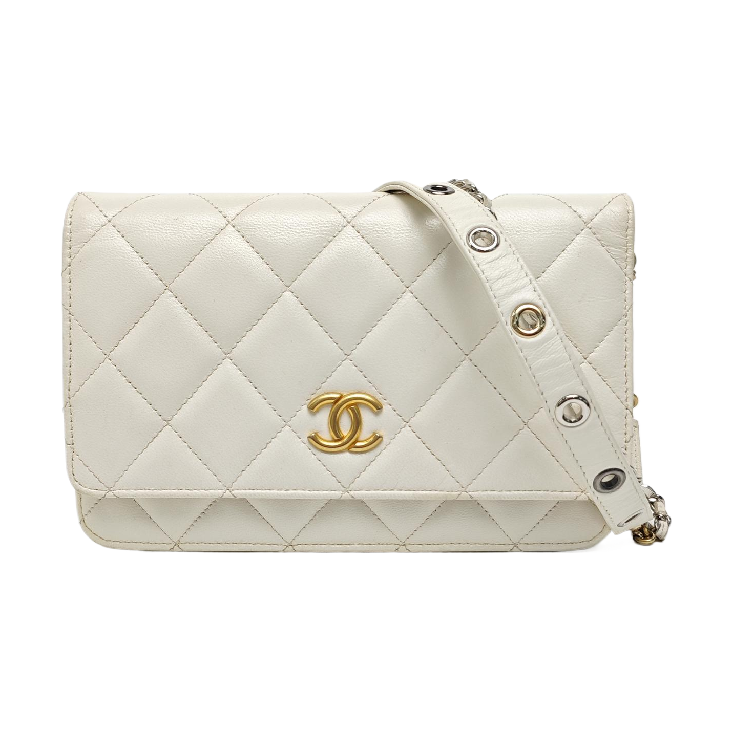 WOC Quilted Lambskin White