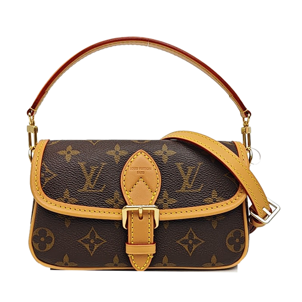 DIANE Nano Monogram Coated Canvas Brown