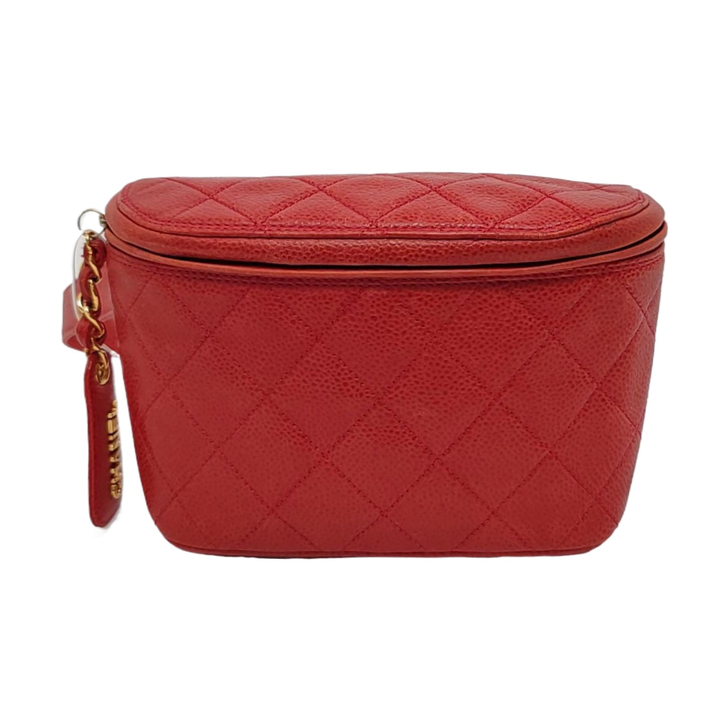 Quilted Grained Calfskin Red