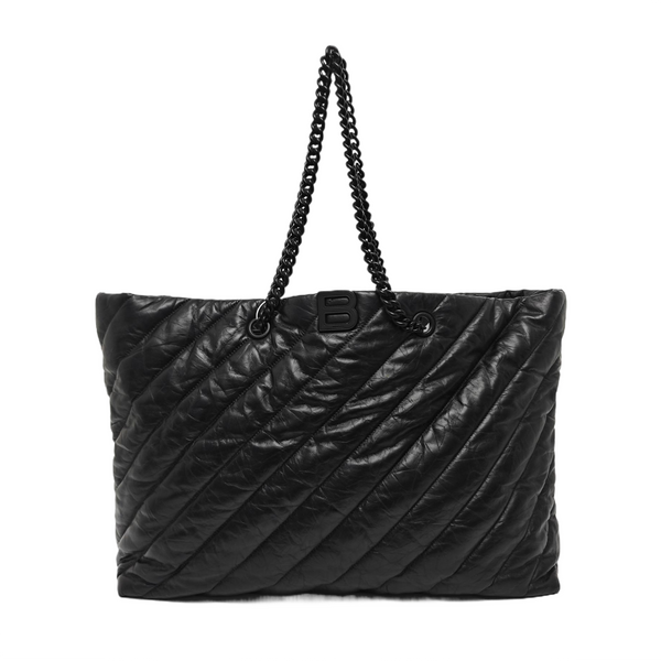 Crush Large Quilted Calfskin Black