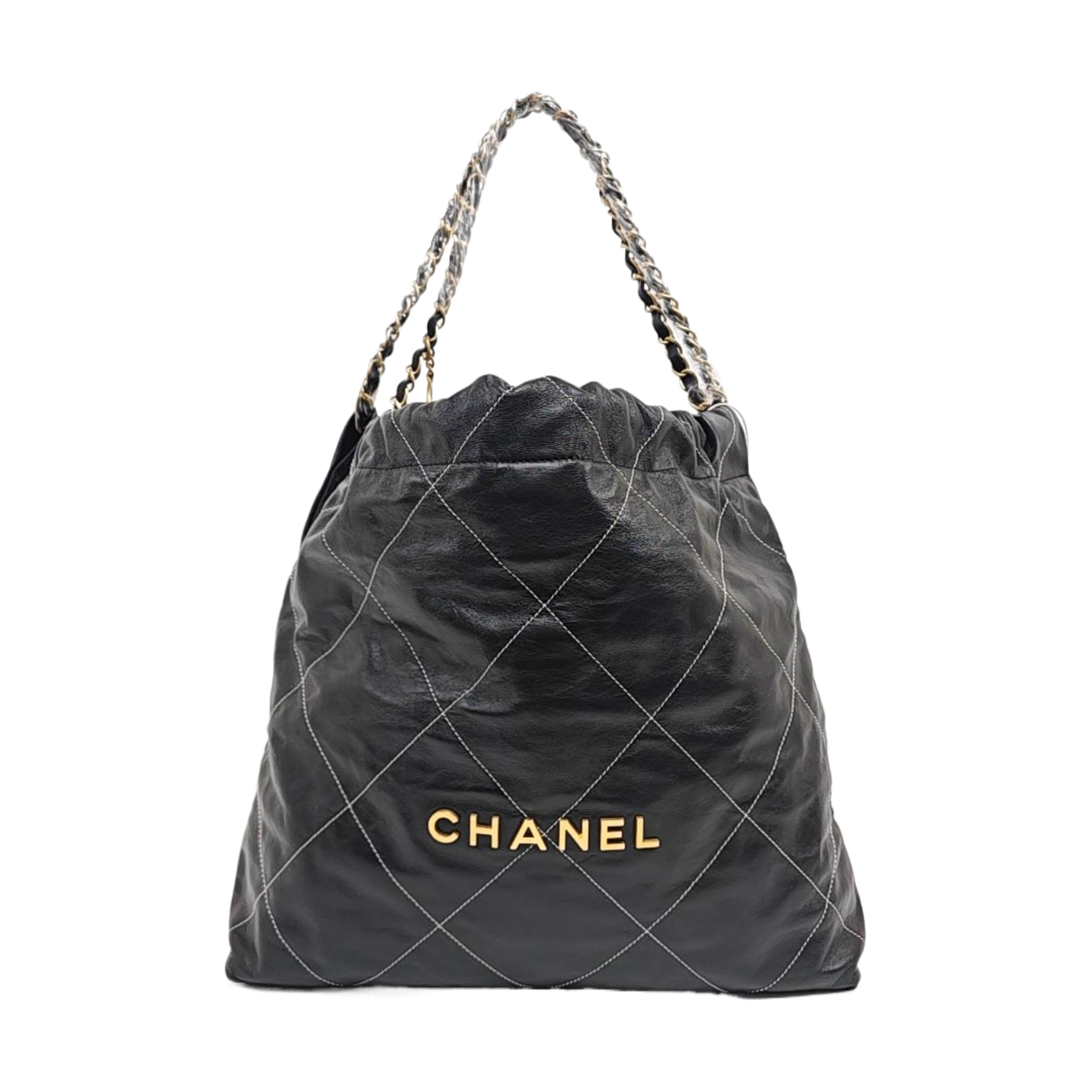 CHANEL 22 Small Quilted Calfskin Black