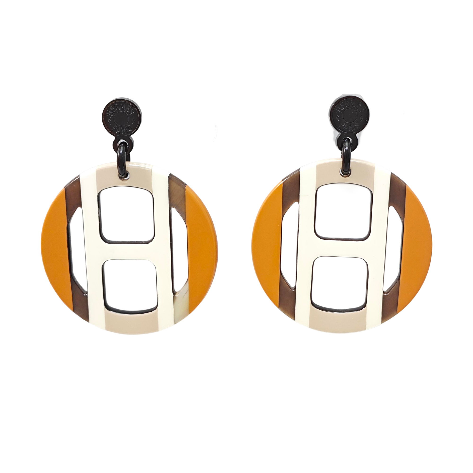 Metal Brown Stud Earrings