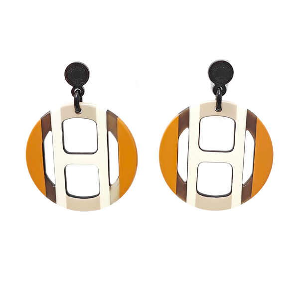 Metal Brown Stud Earrings