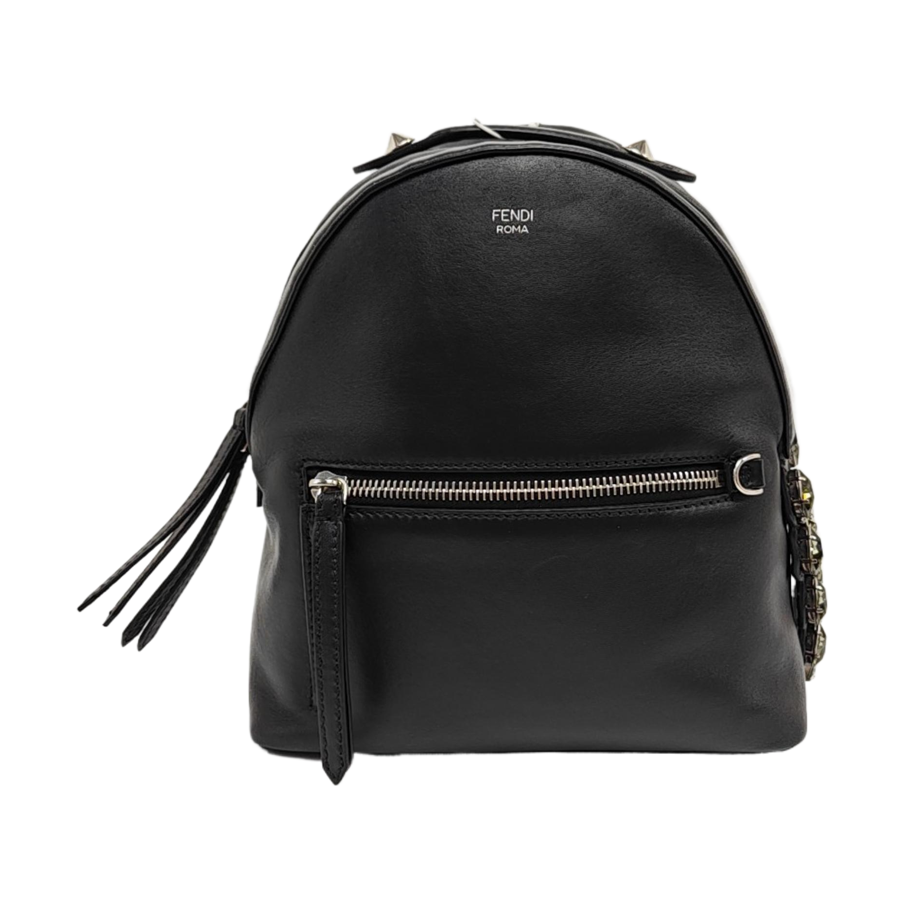 Authenticated pre-owned  By The Way Calfskin Black - Backpack at Looply