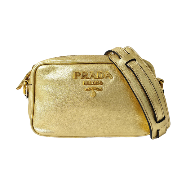 Calfskin Shoulder Bag Gold