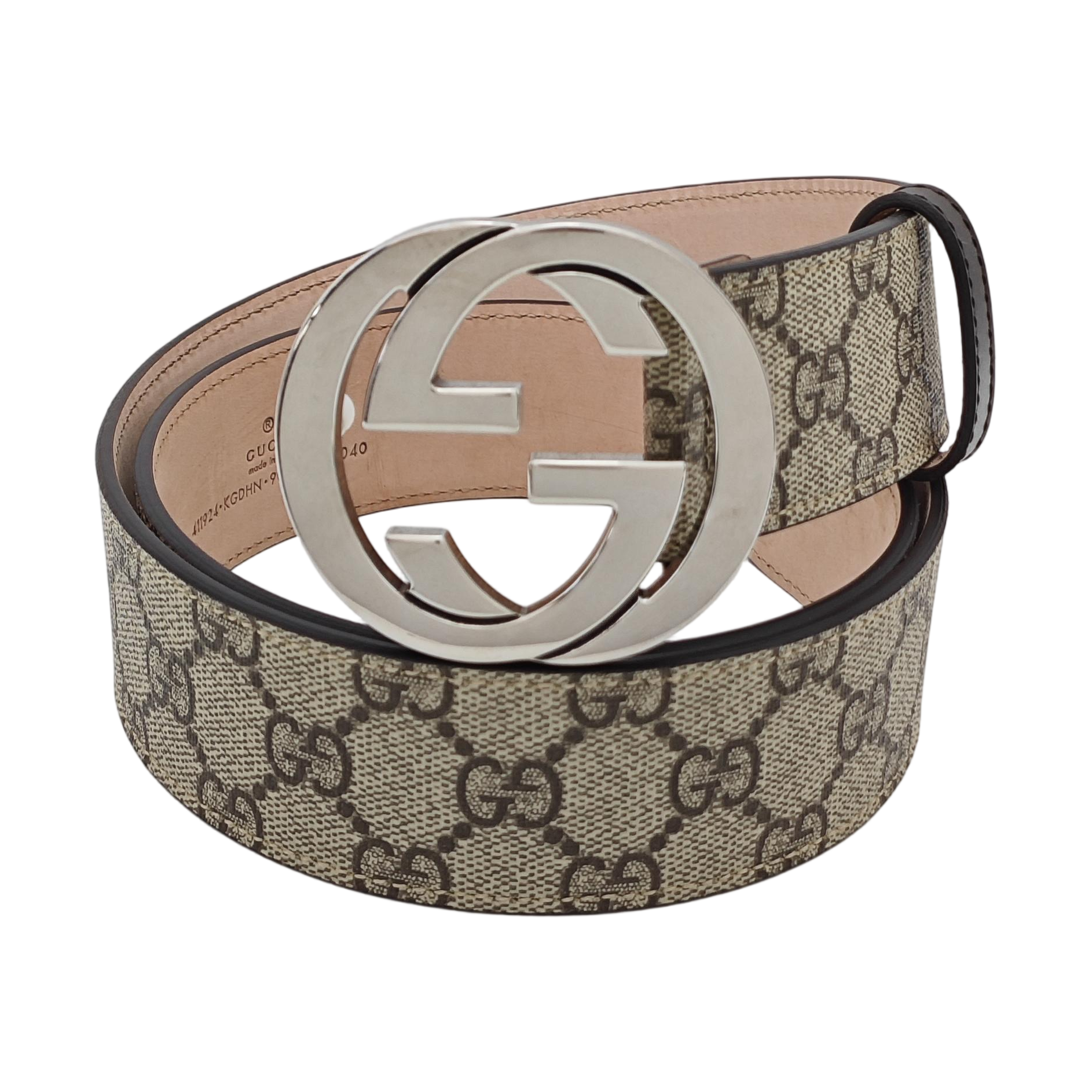 Leather Belt Beige