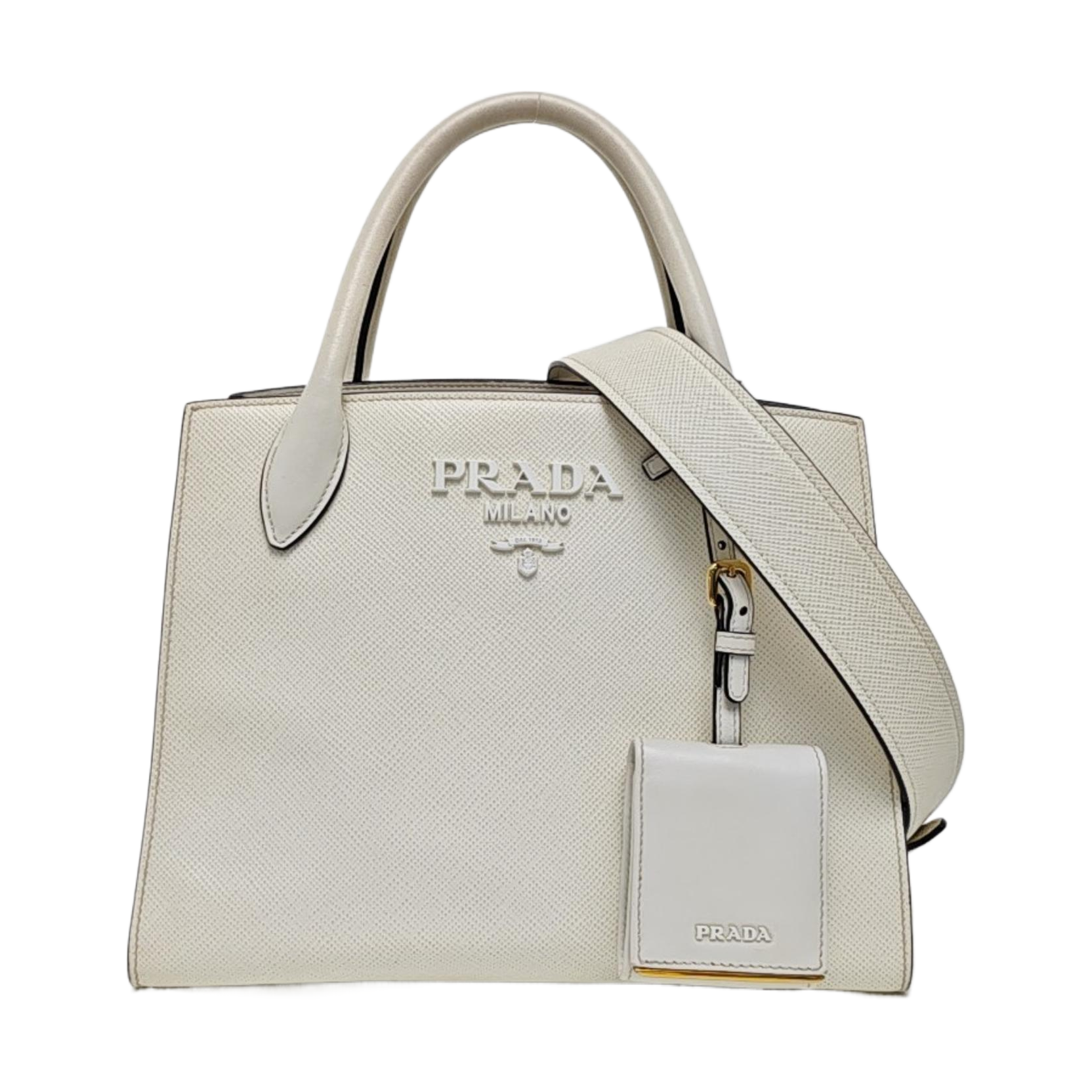 Monochrome Saffiano Calfskin White