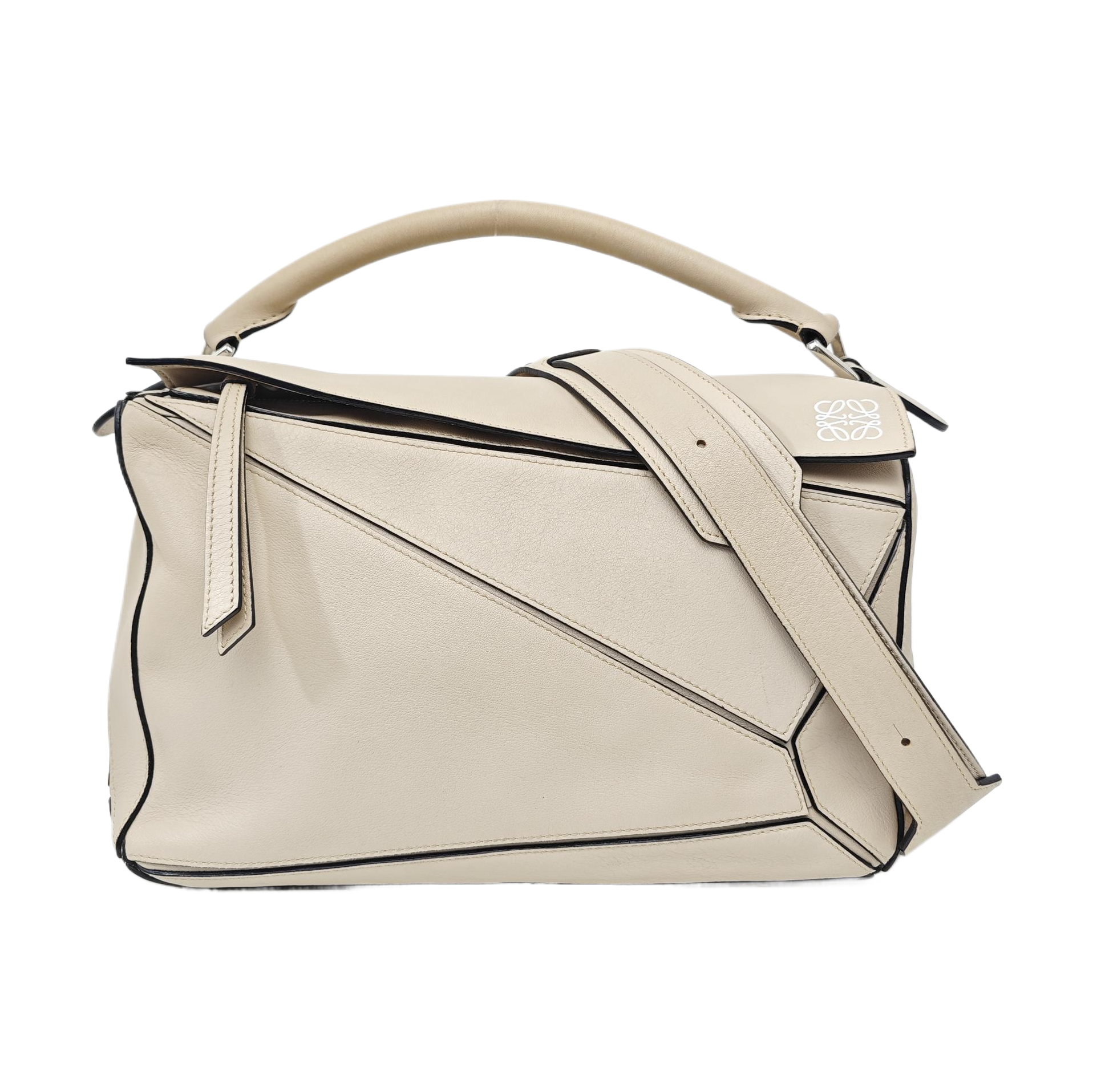 Puzzle Medium Calfskin Beige