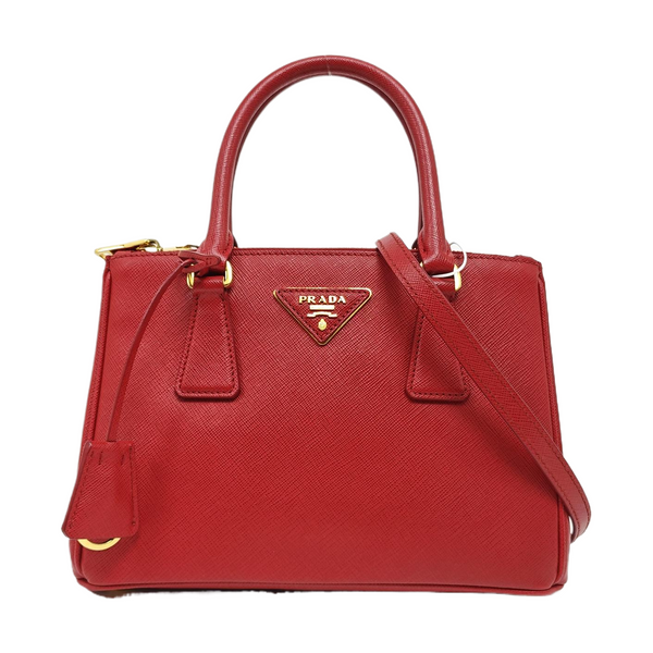 Galleria Small Saffiano Calfskin Red