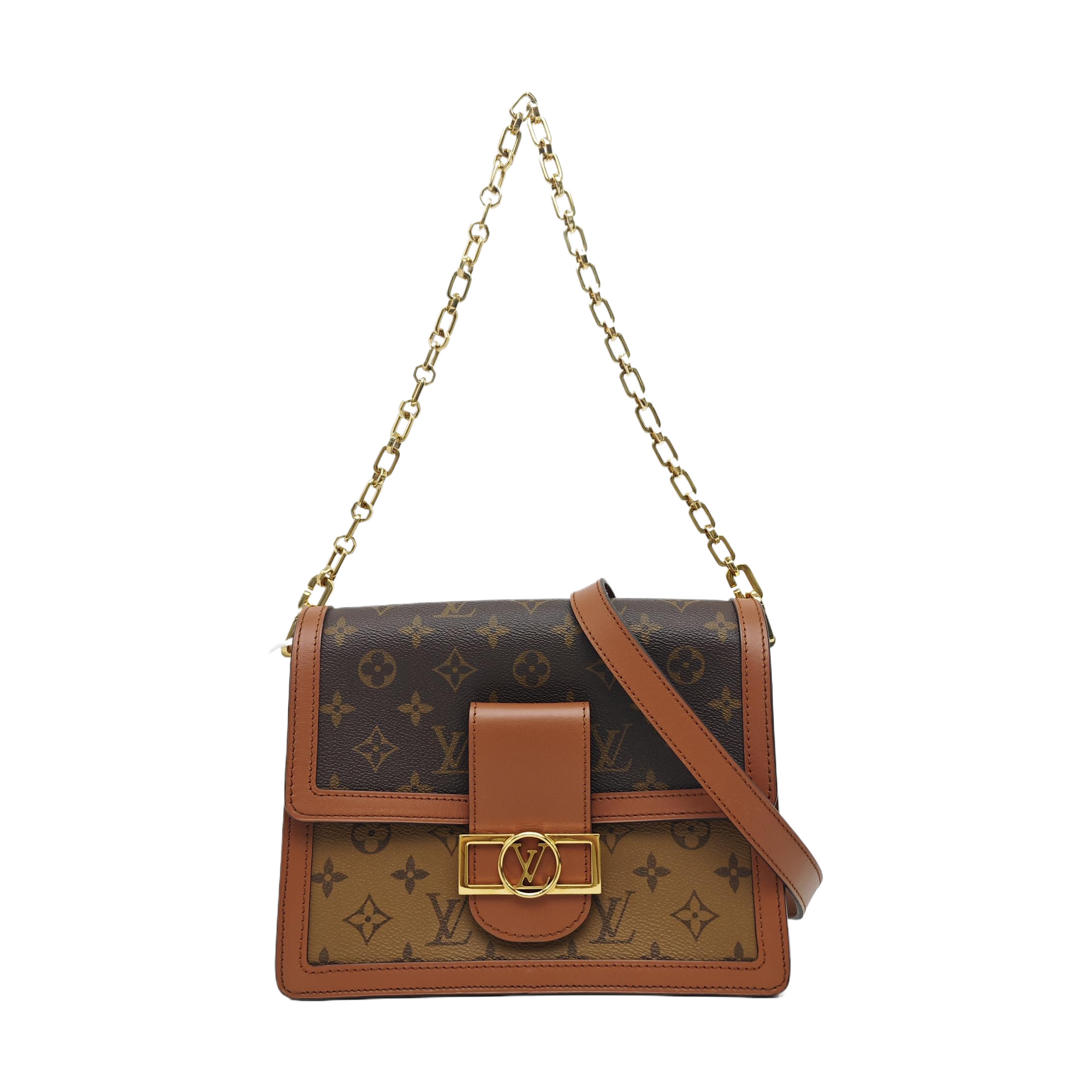 DAUPHINE MM Monogram Coated Canvas Brown