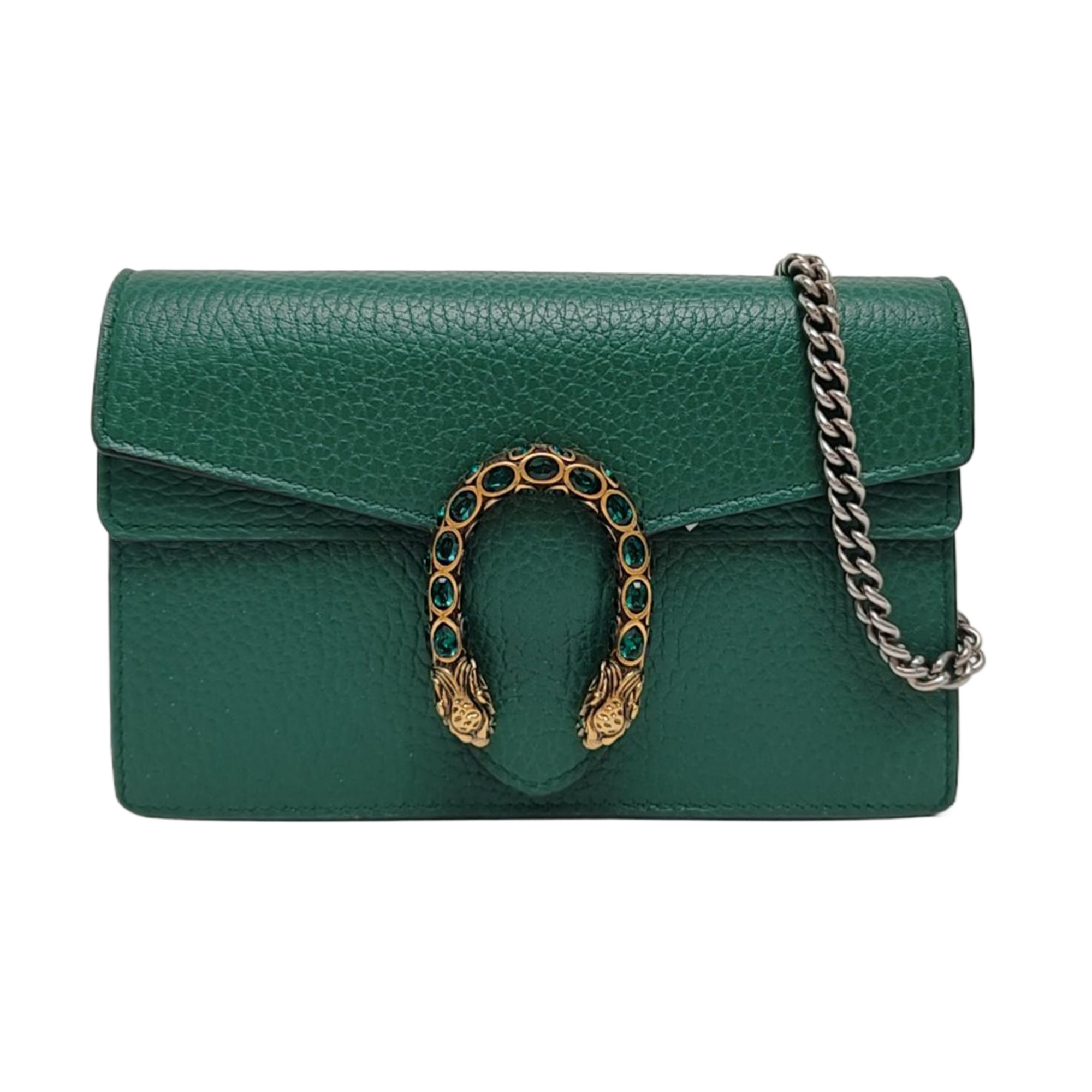 Authenticated pre-owned  Dionysus Super Mini Calfskin Green - Shoulder Bag at Looply
