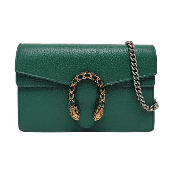 Authenticated pre-owned  Dionysus Super Mini Calfskin Green - Shoulder Bag at Looply