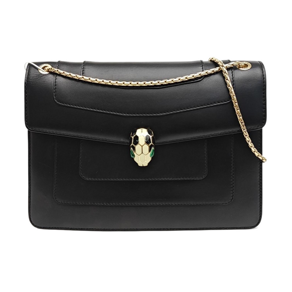 SERPENTI FOREVER Medium Quilted Calfskin Black