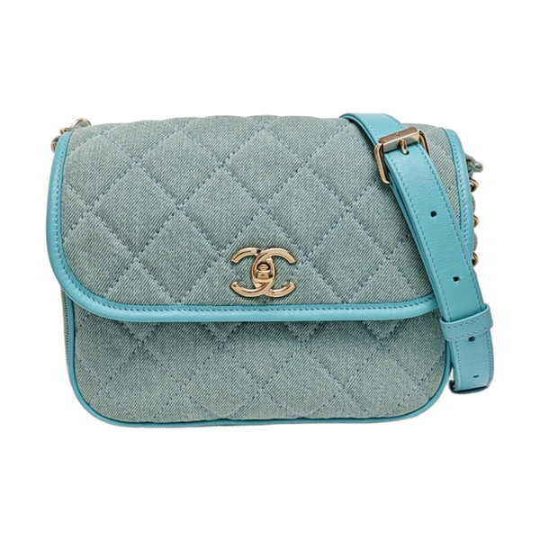 Quilted Denim Blue