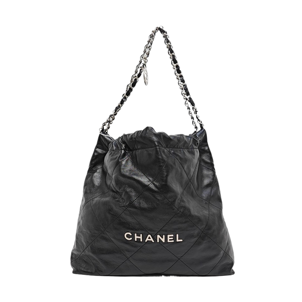 CHANEL 22 Medium Quilted Calfskin Black