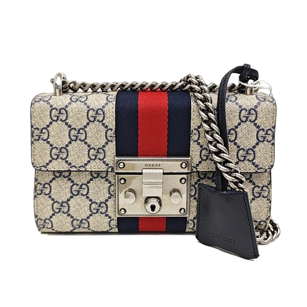 Padlock Mini Monogram Coated Canvas Beige