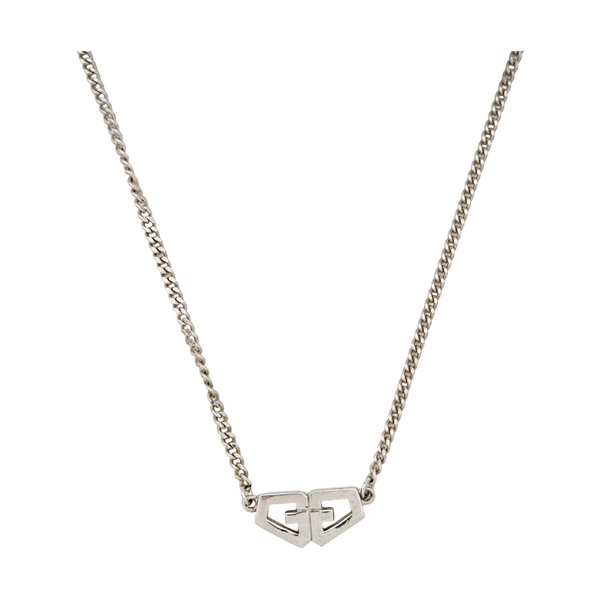 G Cube Metal Silver Necklace