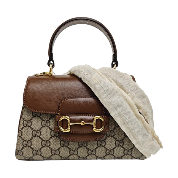 Horsebit 1955 Mini Monogram Coated Canvas Beige