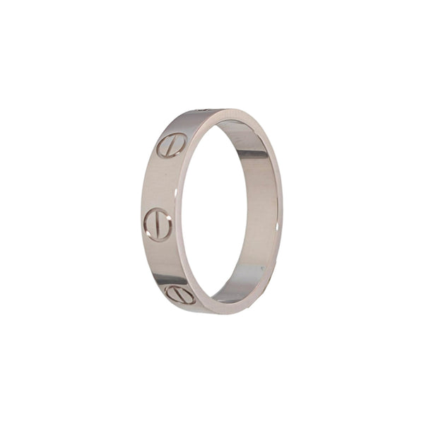 LOVE 18k White Gold Silver Ring EU 50