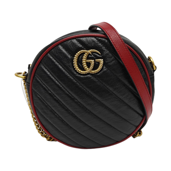 GG Marmont Mini Quilted Calfskin Black