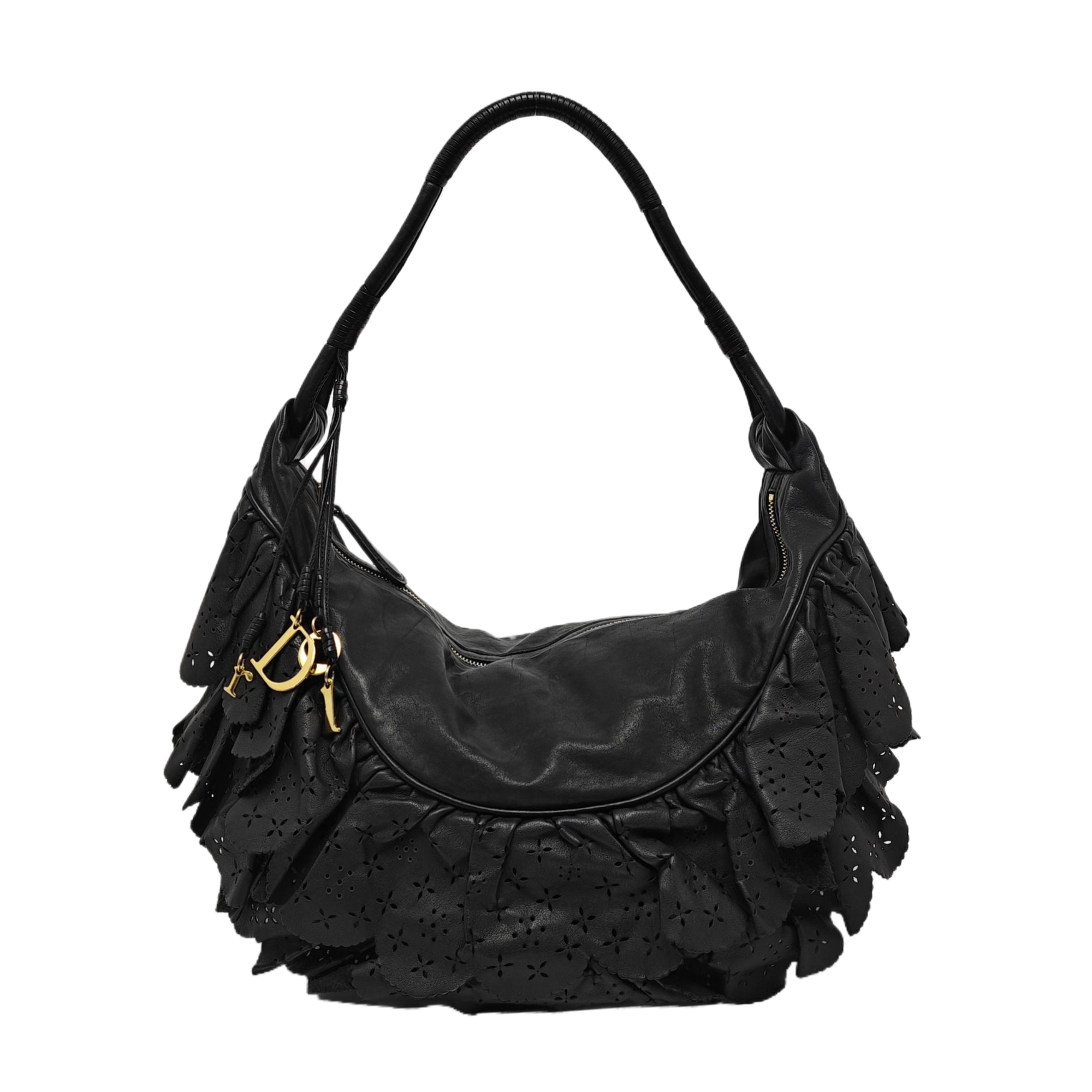Calfskin Shoulder Bag Black