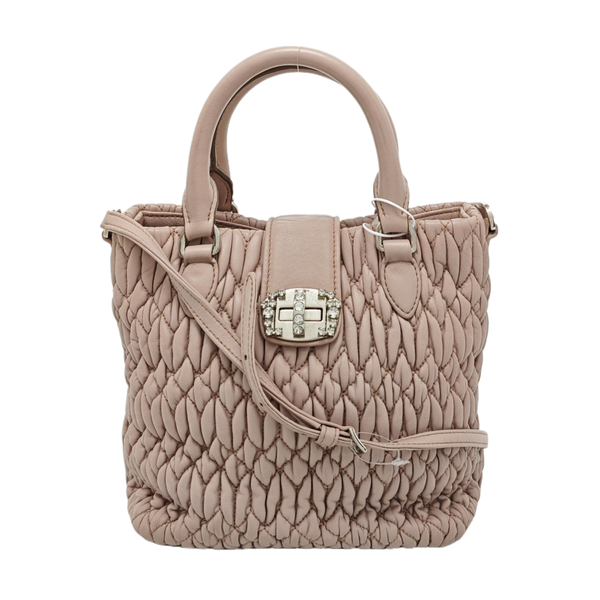Miu Coffer Quilted Lambskin Pink