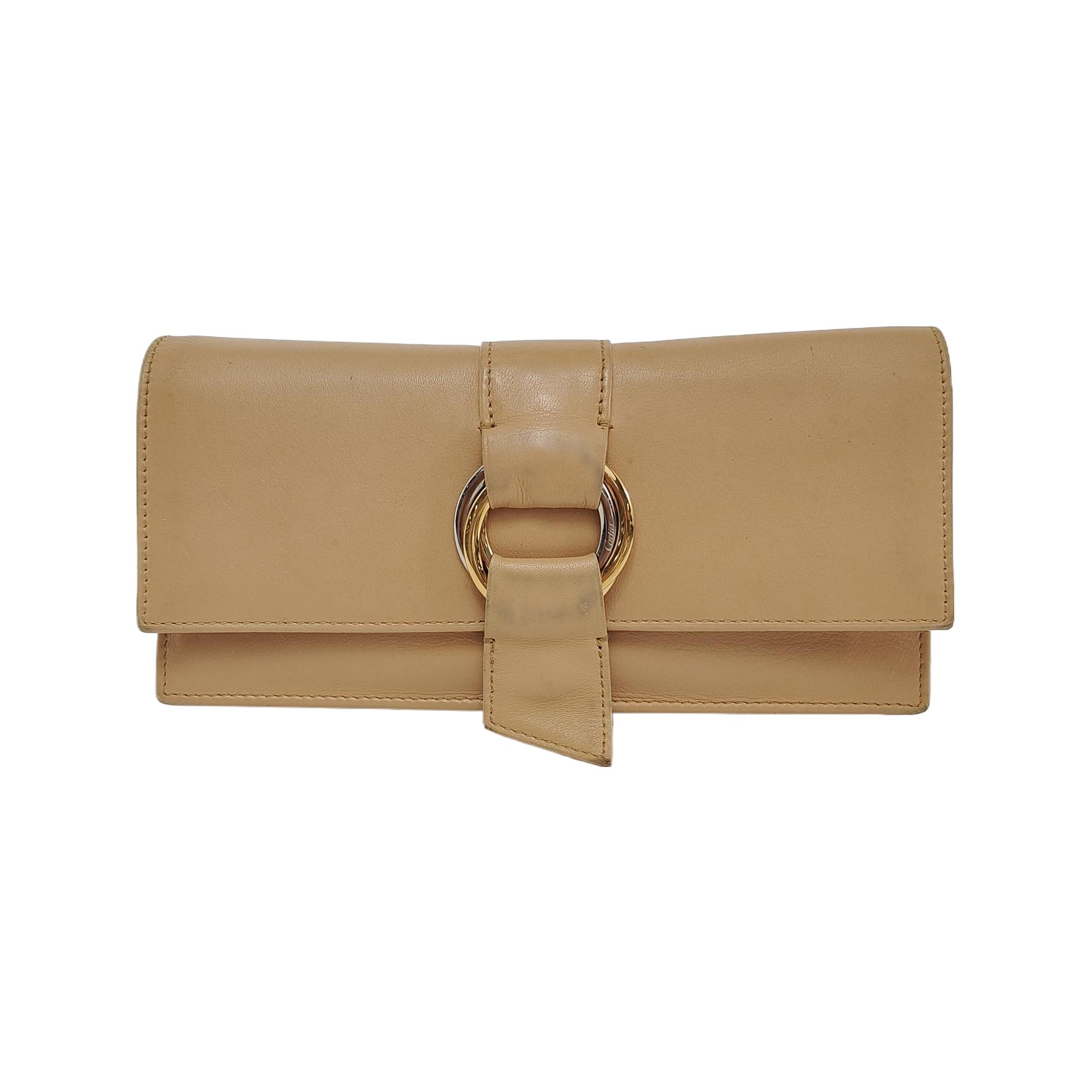 Leather Wallet Beige