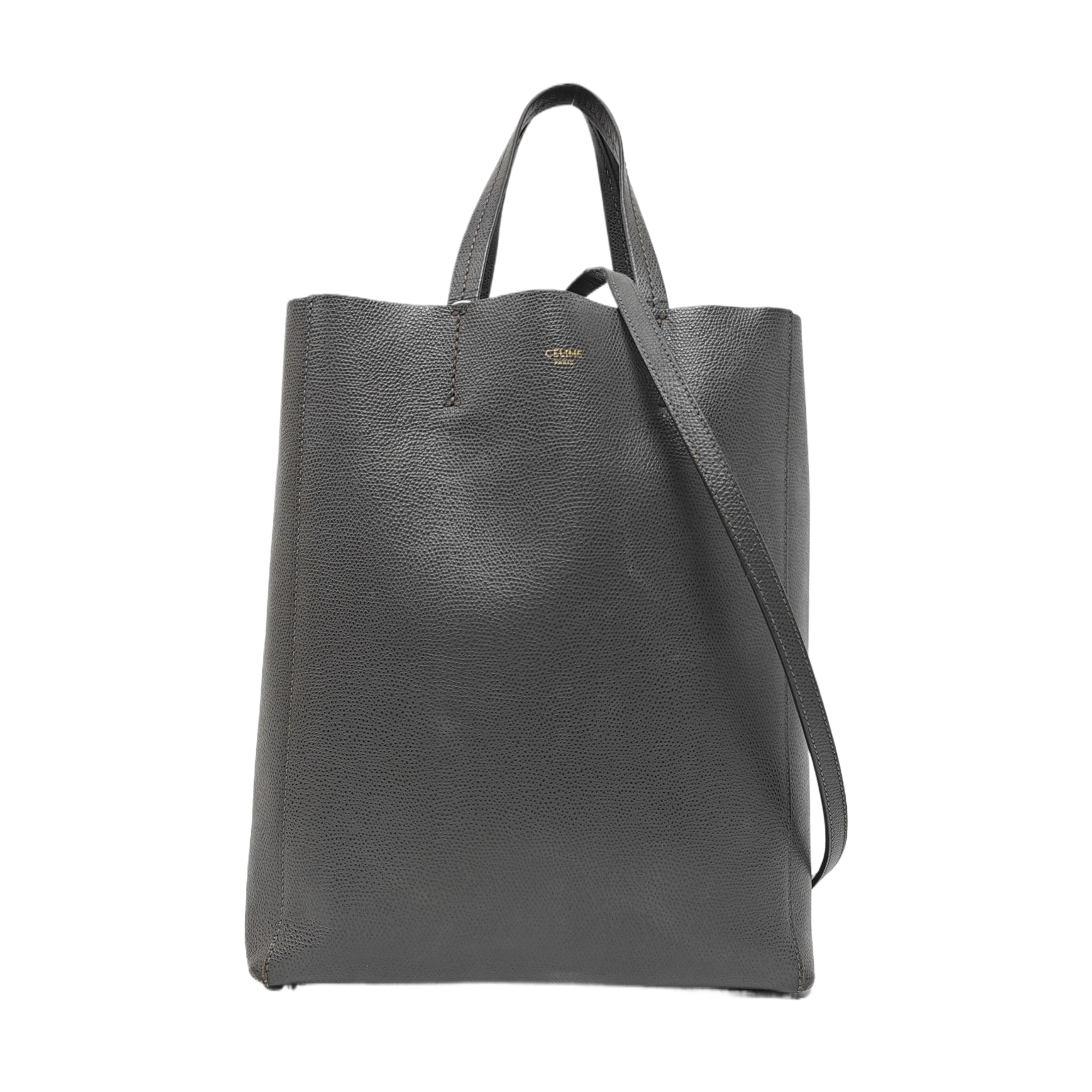 VERTICAL CABAS Mini Calfskin Gray