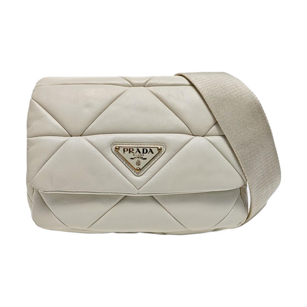 System Quilted Lambskin White