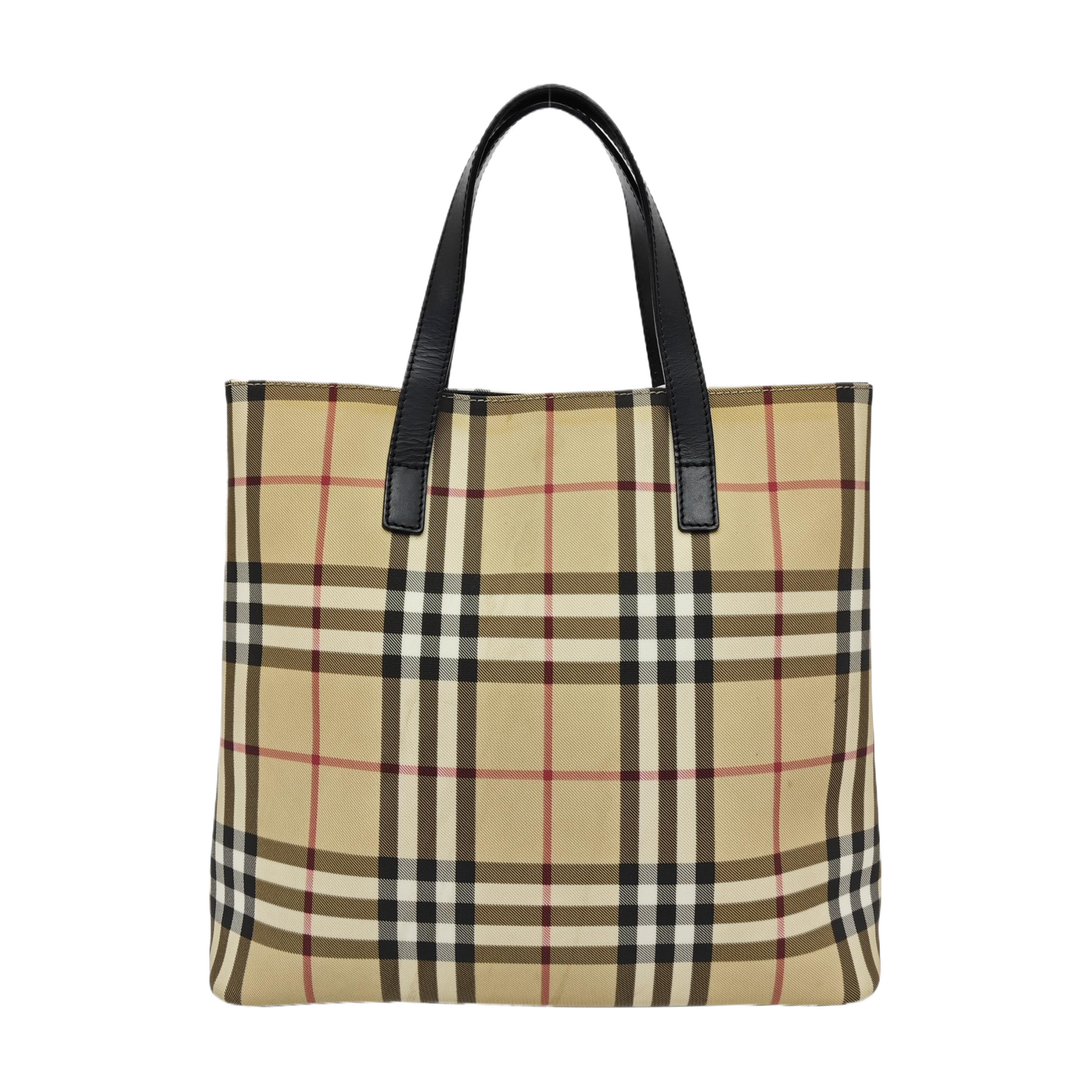 Coated Canvas Tote Bag Beige