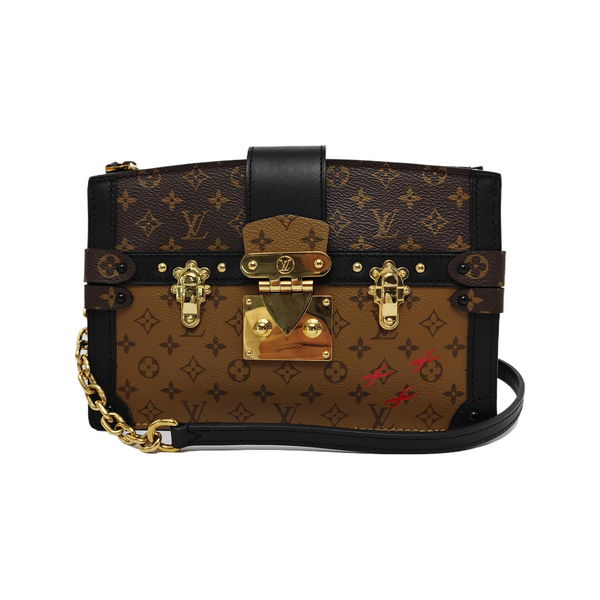 TRUNK Monogram Coated Canvas Brown