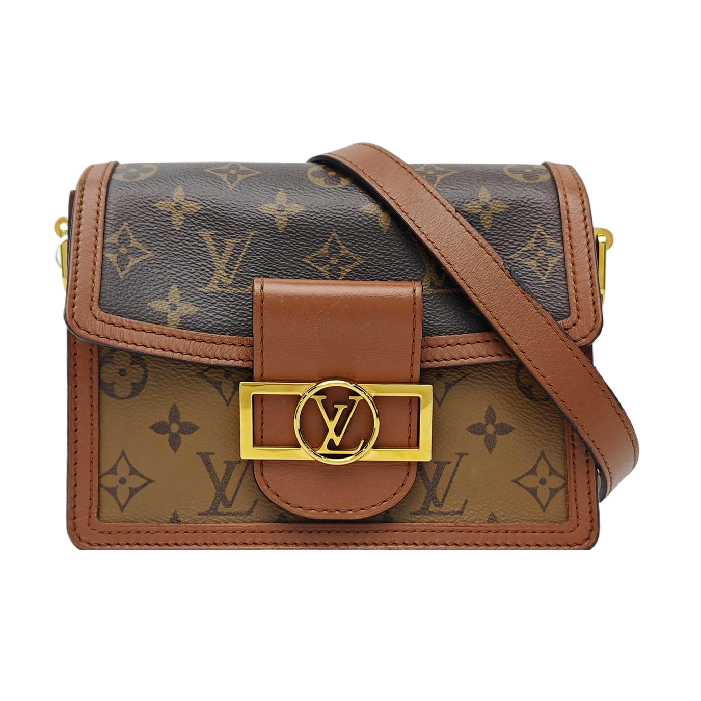 DAUPHINE Mini Monogram Coated Canvas Brown