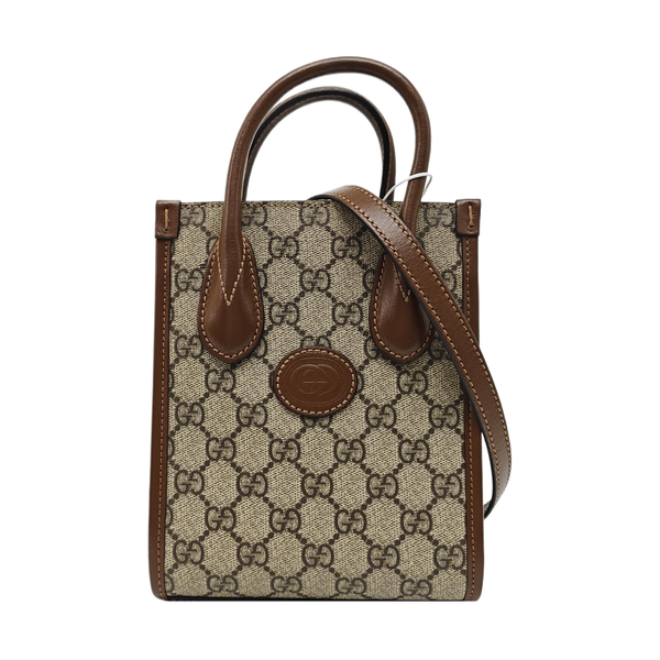 Retro Mini Monogram Coated Canvas Beige