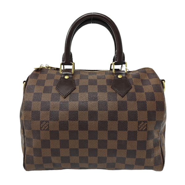 SPEEDY 25 Damier Ebene Coated Canvas Brown