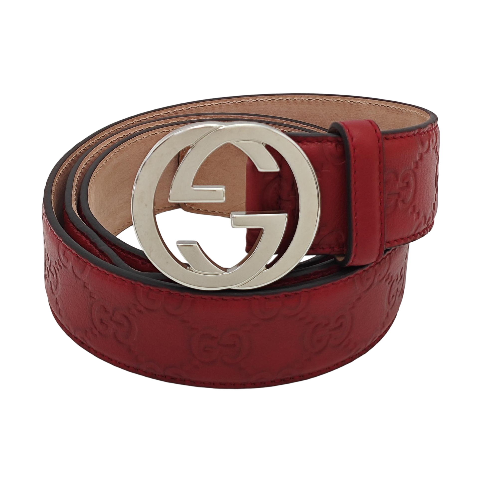 Leather Belt Red