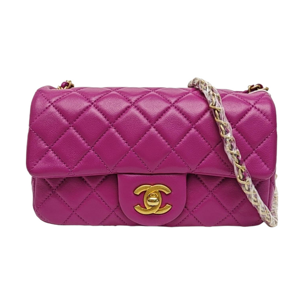 CLASSIC FLAP Mini Quilted Lambskin Purple