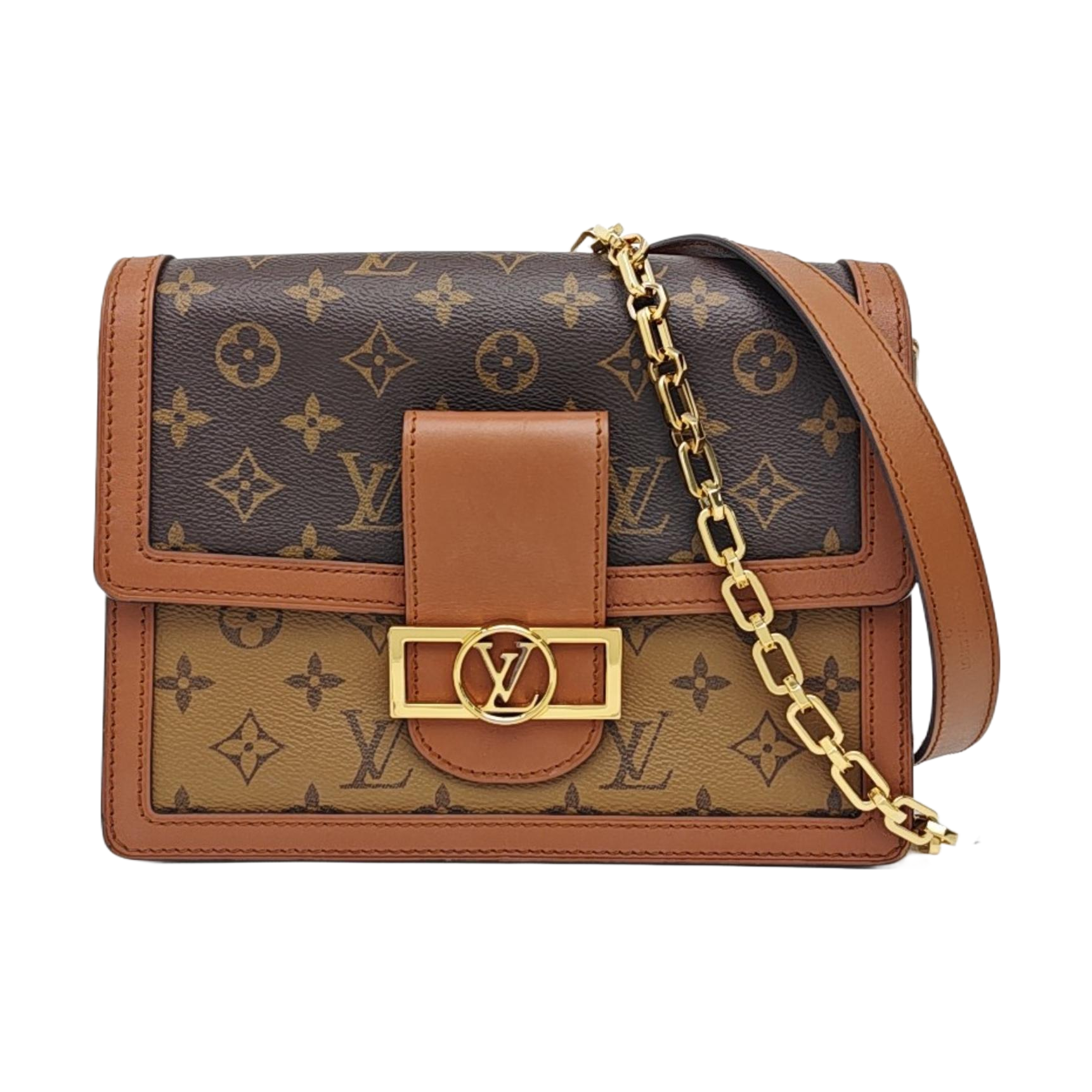 DAUPHINE MM Monogram Coated Canvas Brown