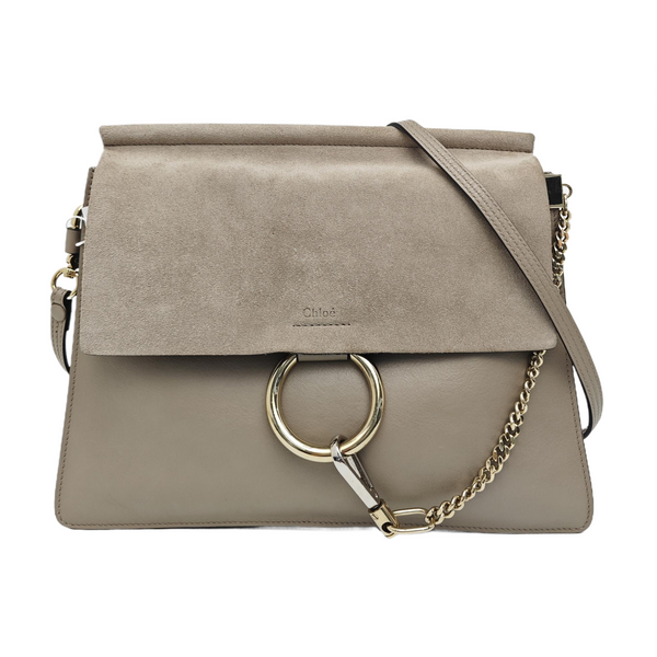 Faye Medium Calfskin Gray