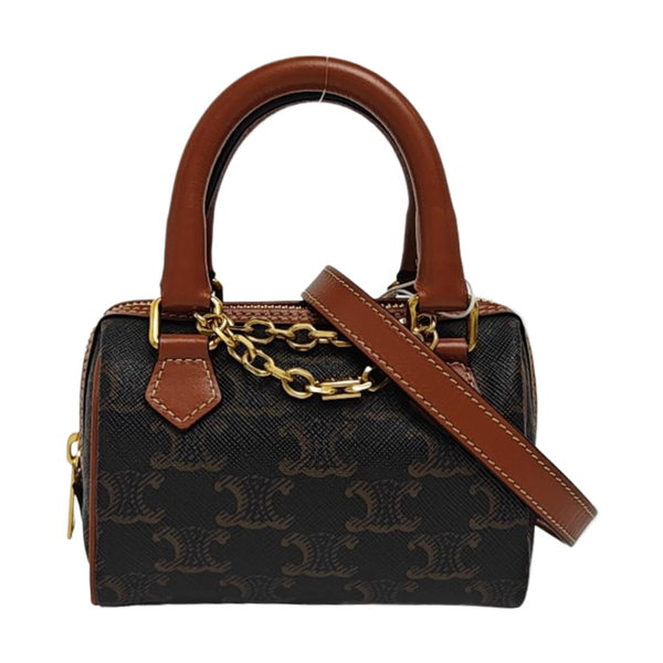 TRIOMPHE CANVAS Mini Coated Canvas Brown