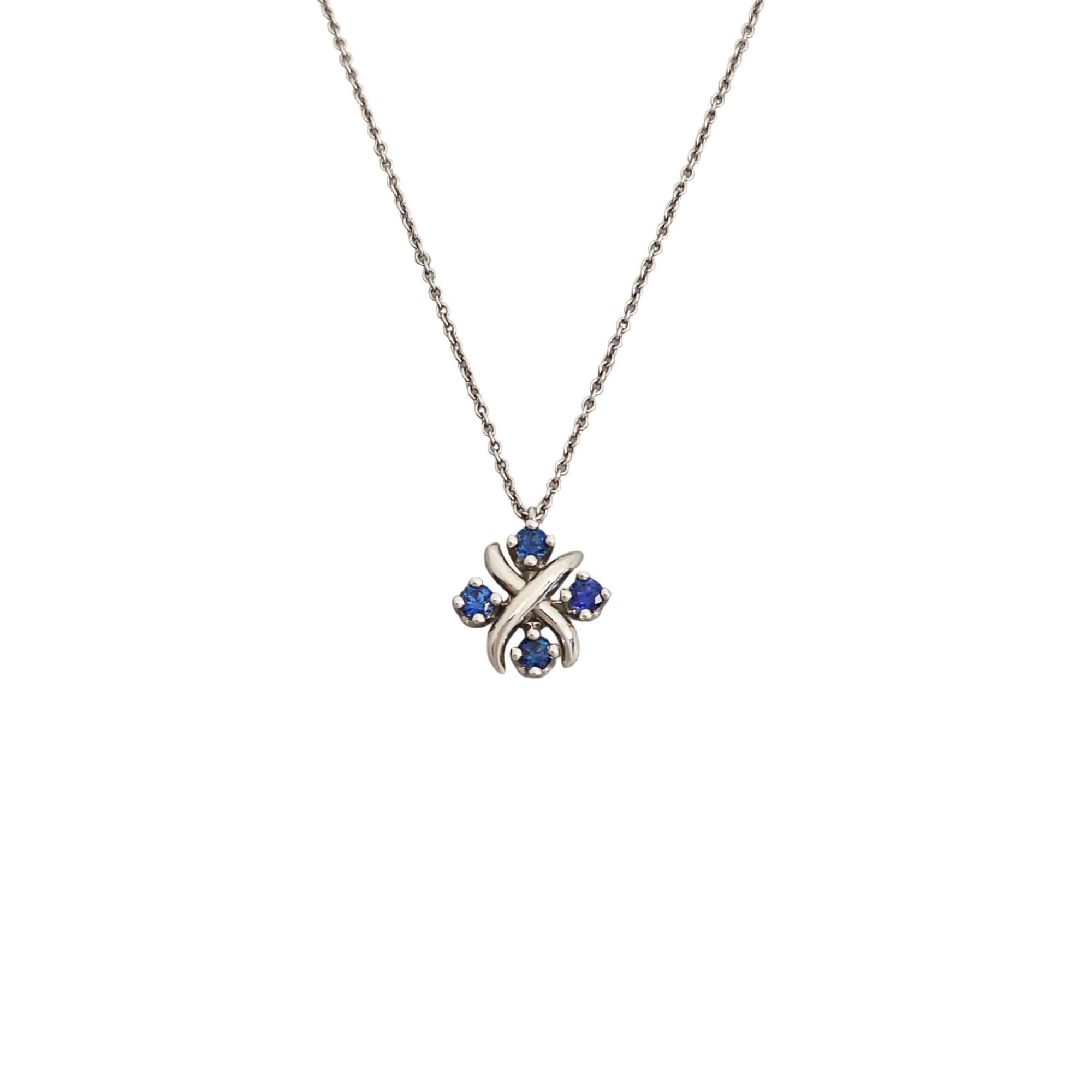 Tiffany &amp; Co. Schlumberger Platinum 950 Silver Necklace