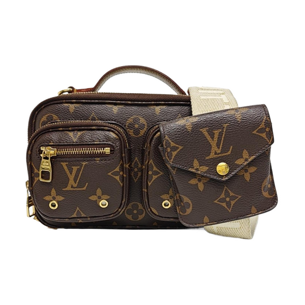 UTILITY Monogram Coated Canvas Brown