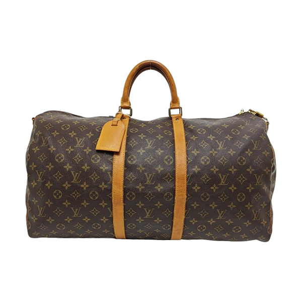 SAC SOUPLE 55 Monogram Coated Canvas Brown