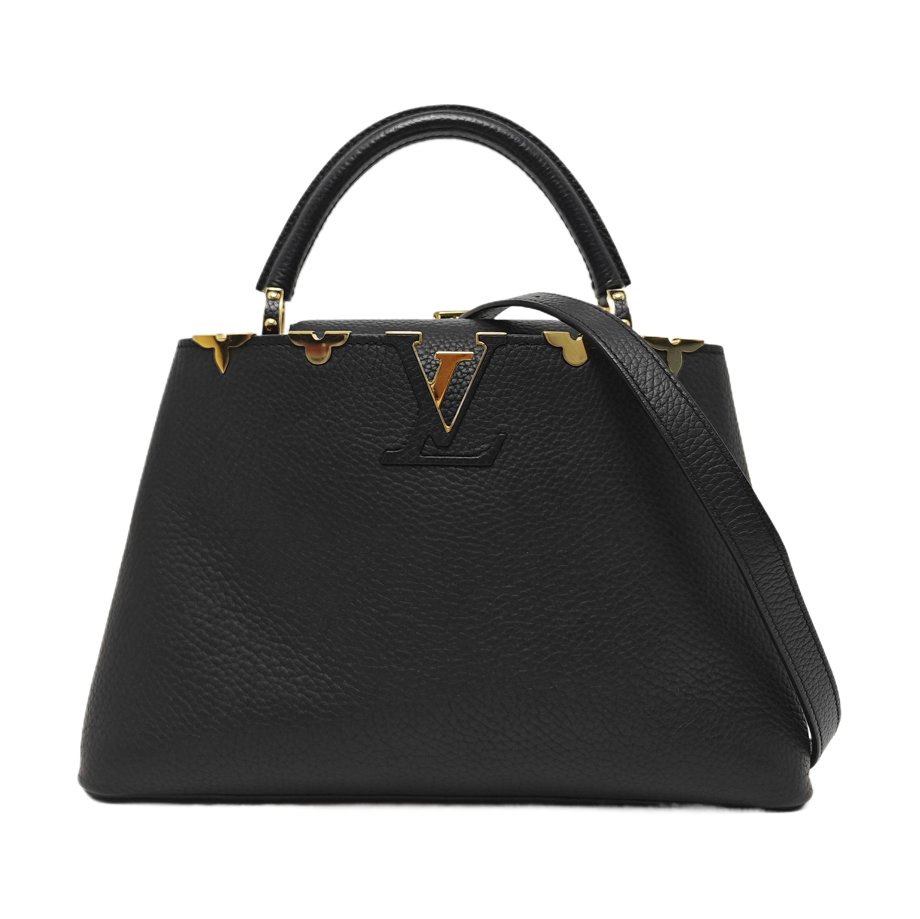 CAPUCINES MM Calfskin Black