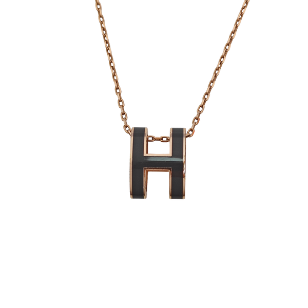 Pop H Metal Rose Gold Necklace
