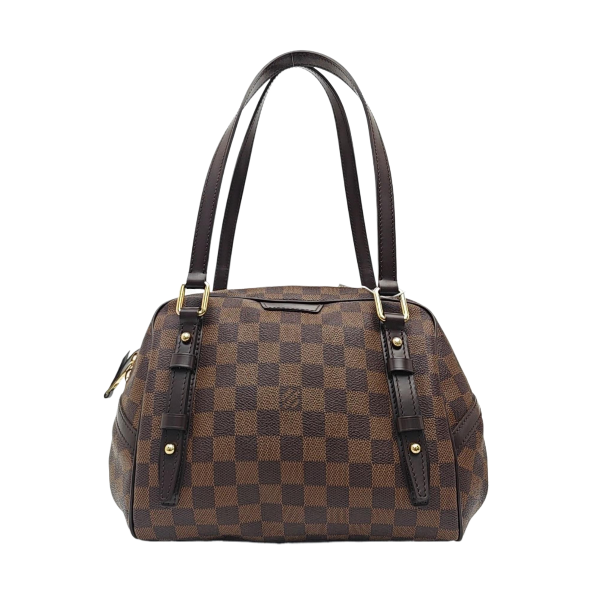 RIVINGTON PM Damier Ebene Coated Canvas Brown