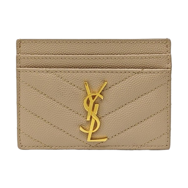 MONOGRAM Quilted Calfskin Brown Card Holder
